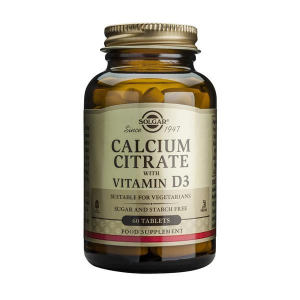 Calcio citrate + vit. D3 - 60 comp. (solgar)